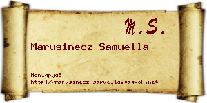 Marusinecz Samuella névjegykártya